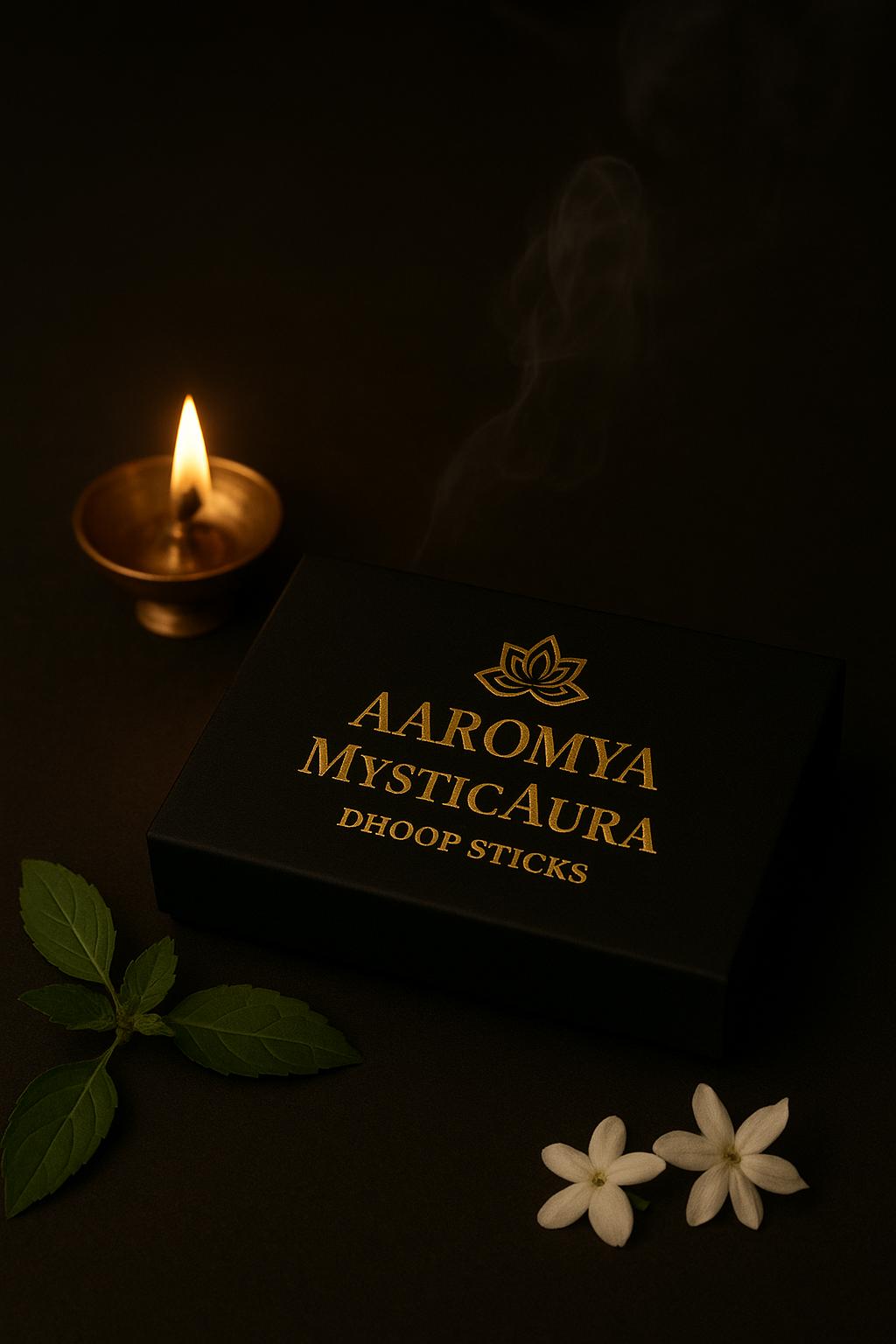 Discover the Tranquil Scent of Aaromya MysticAura Natural Organic Dhoop Sticks